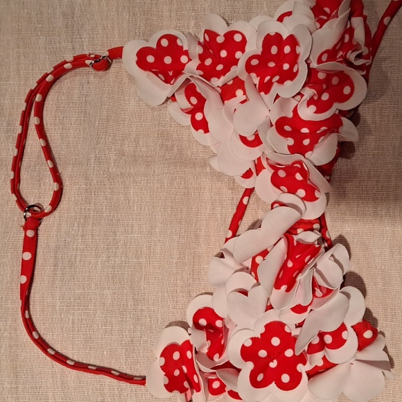 Power Flower Girls Red & White Poka Dotted String Bikini - Picture 3 of 9